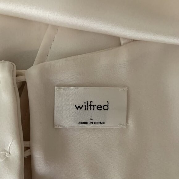 NWOT Wilfred Besalu Birch Satin Blouse - Picture 5 of 6